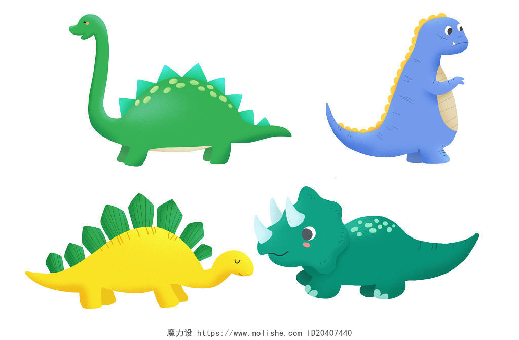 世界动物日手绘恐龙动物元素原创插画海报元素